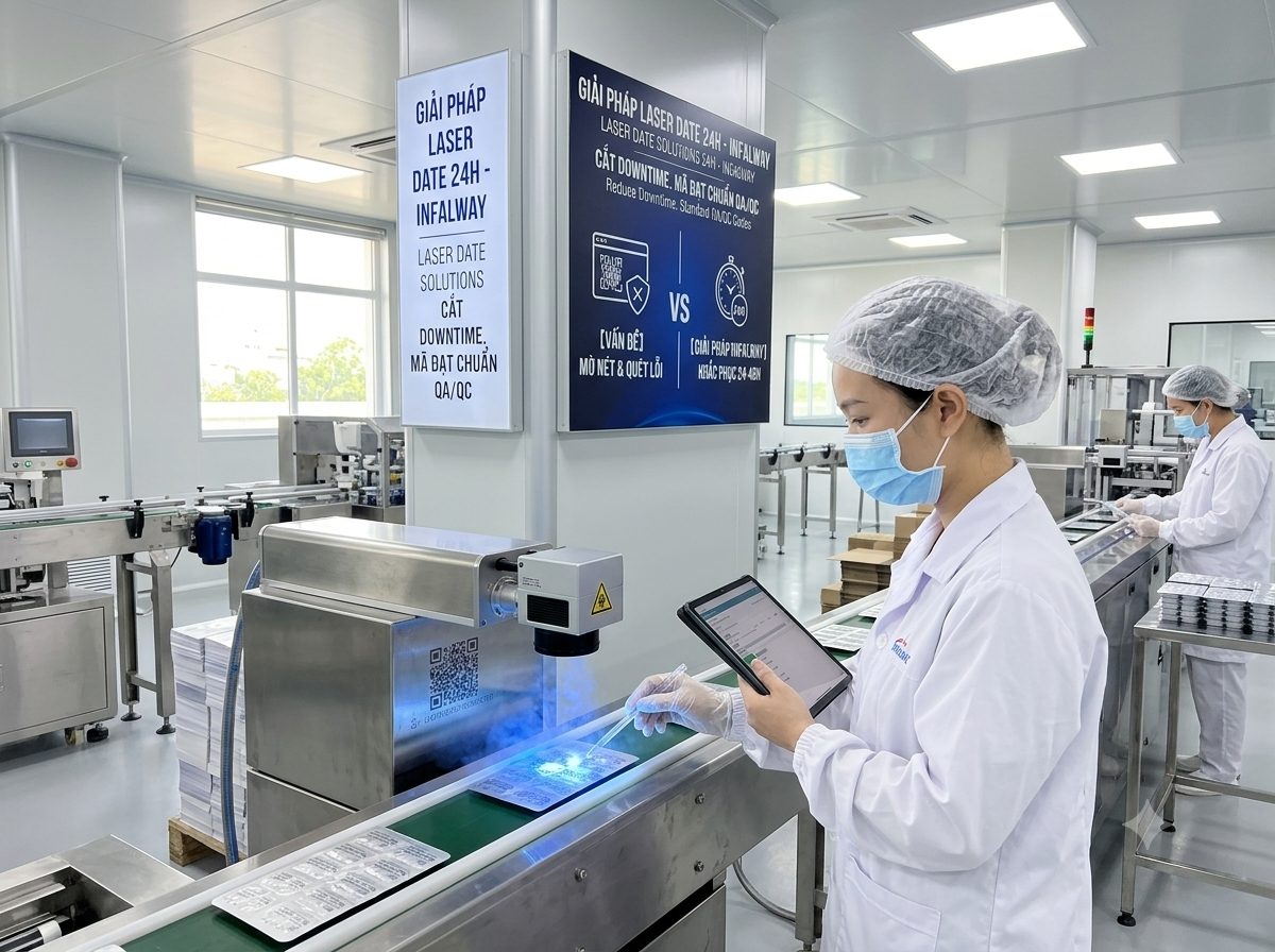 Máy Khắc Date Trên Bao Bì Bị Mờ, Không Quét Được Mã — Nguyên Nhân Và Cách Khắc Phục Khẩn Cấp