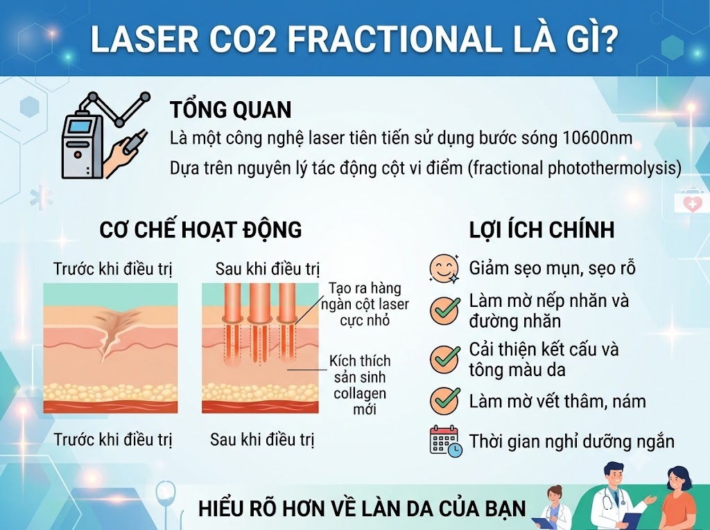 Laser CO2 Fractional là gì? ứng dụng ra sao?