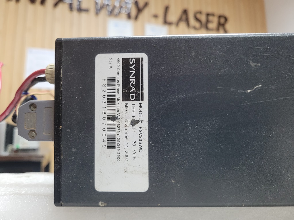 * Phục hồi bơm nạp khí ga ống phóng laser co2 rf synrad-sfv20fwd model