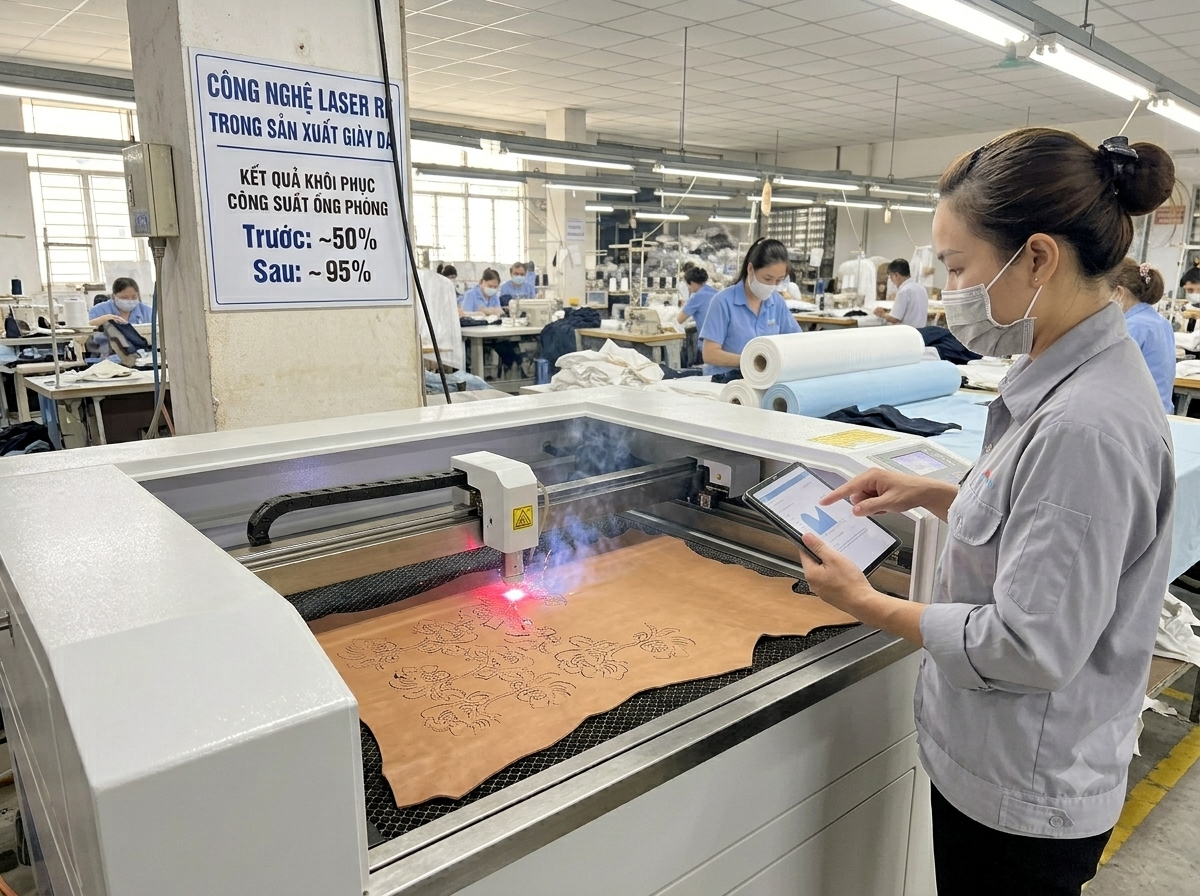 Khôi Phục Công Suất Máy Laser Cắt/Khắc Da Thuộc Cho Xưởng Giày Trong 5 Ngày